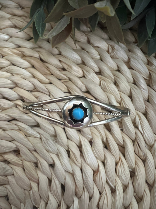 Turquoise and Silver Cuff Bracelet